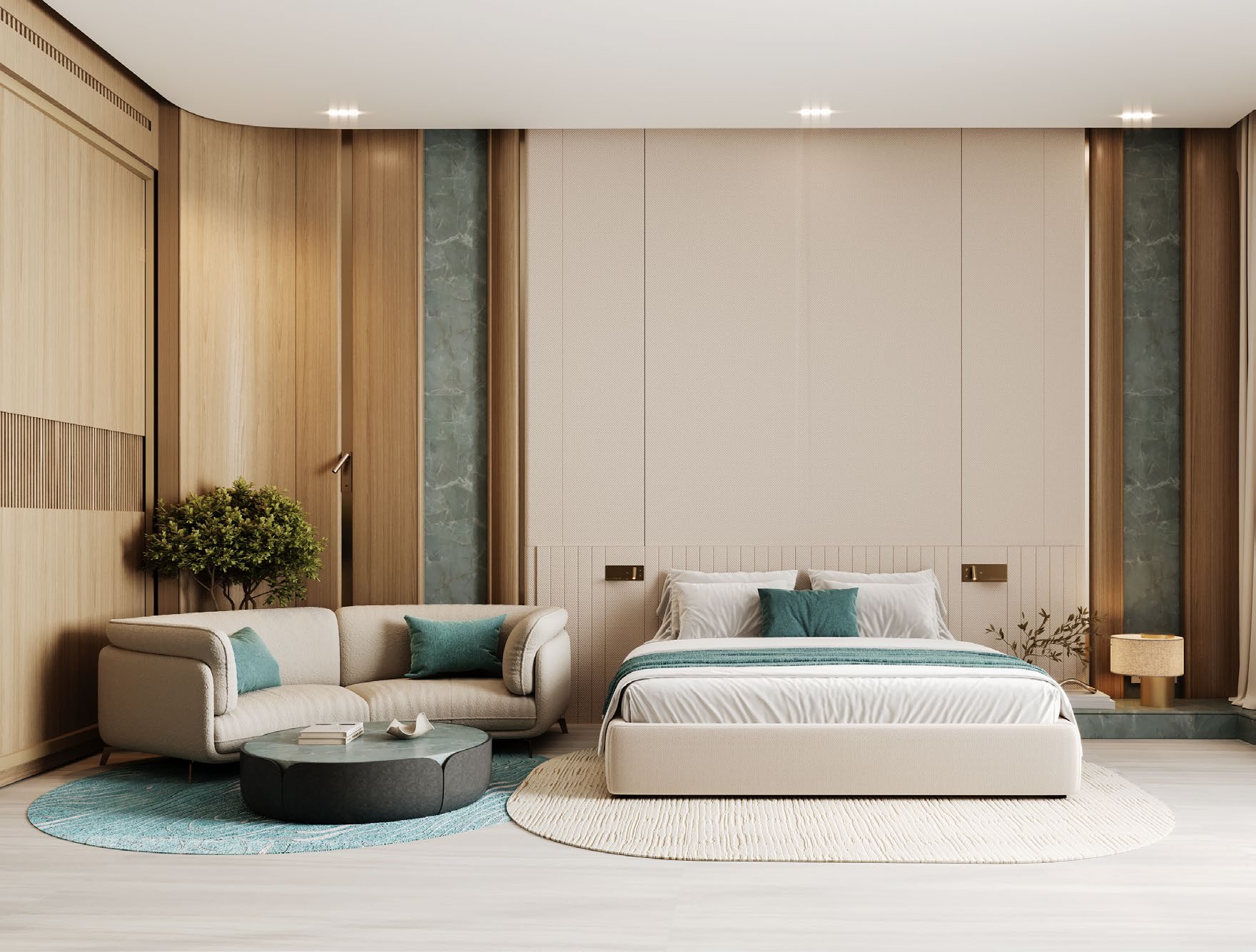 Master bedroom, designed for calm