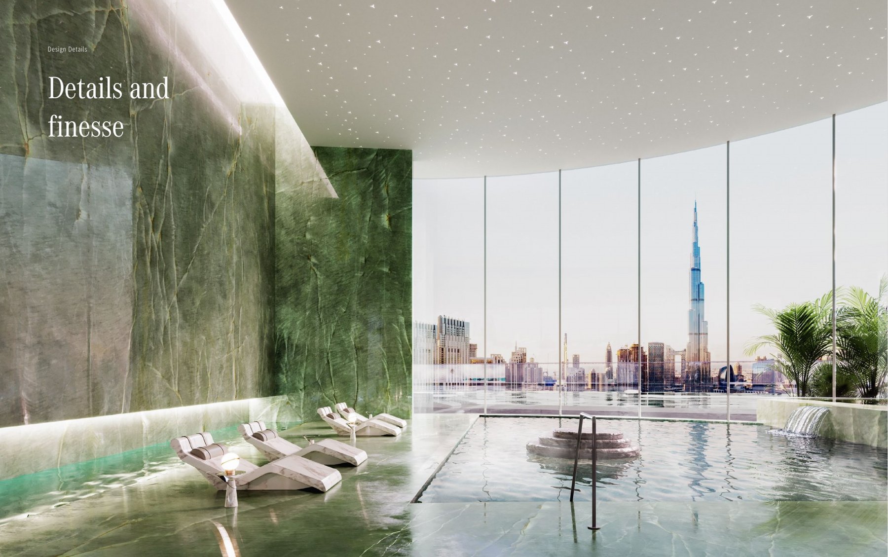 Wellness space facing Burj Khalifa