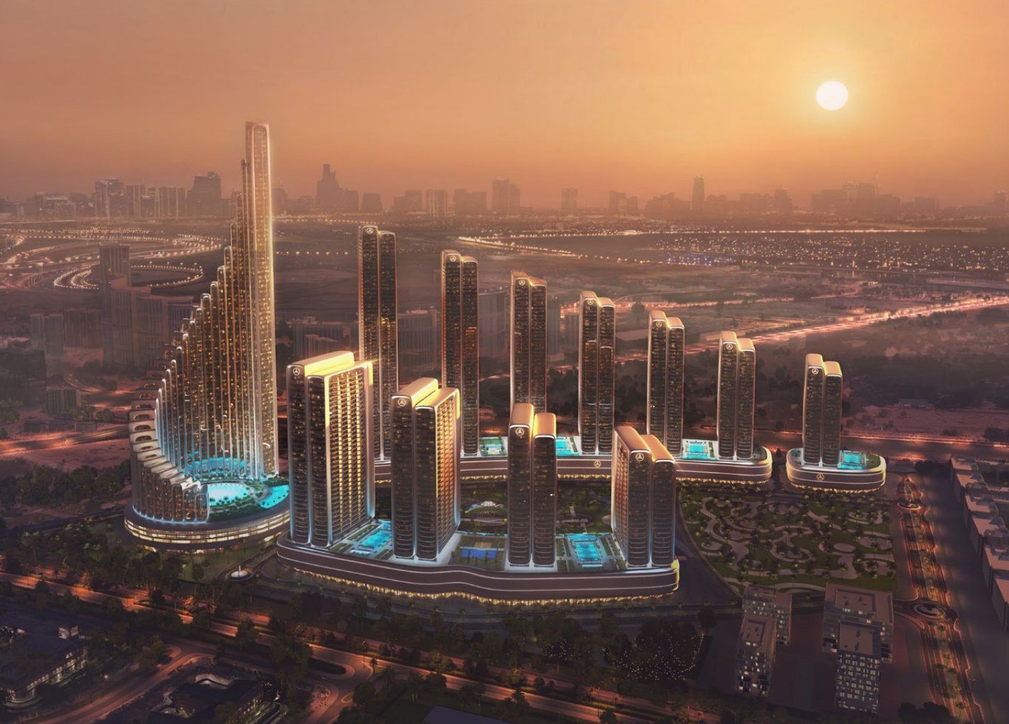 La ville et la skyline de Dubaï