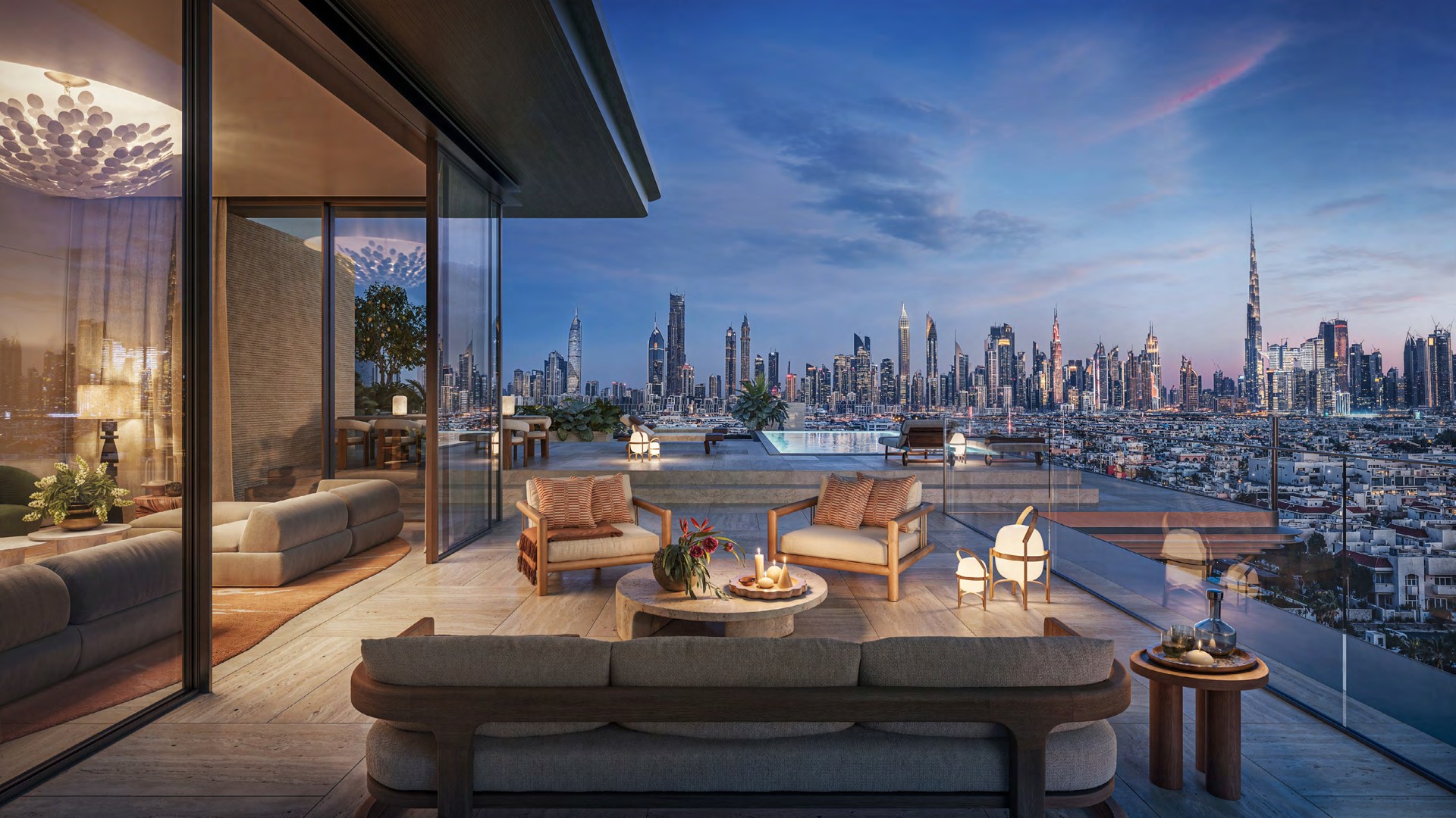 Terrasse du penthouse · Projection illustrative