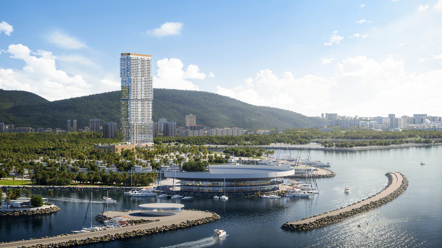 Marina et front de mer projetés — image de synthèse HOLM
