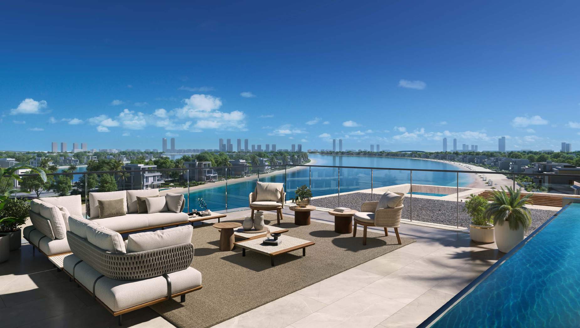 Terrasse du penthouse · Projection illustrative
