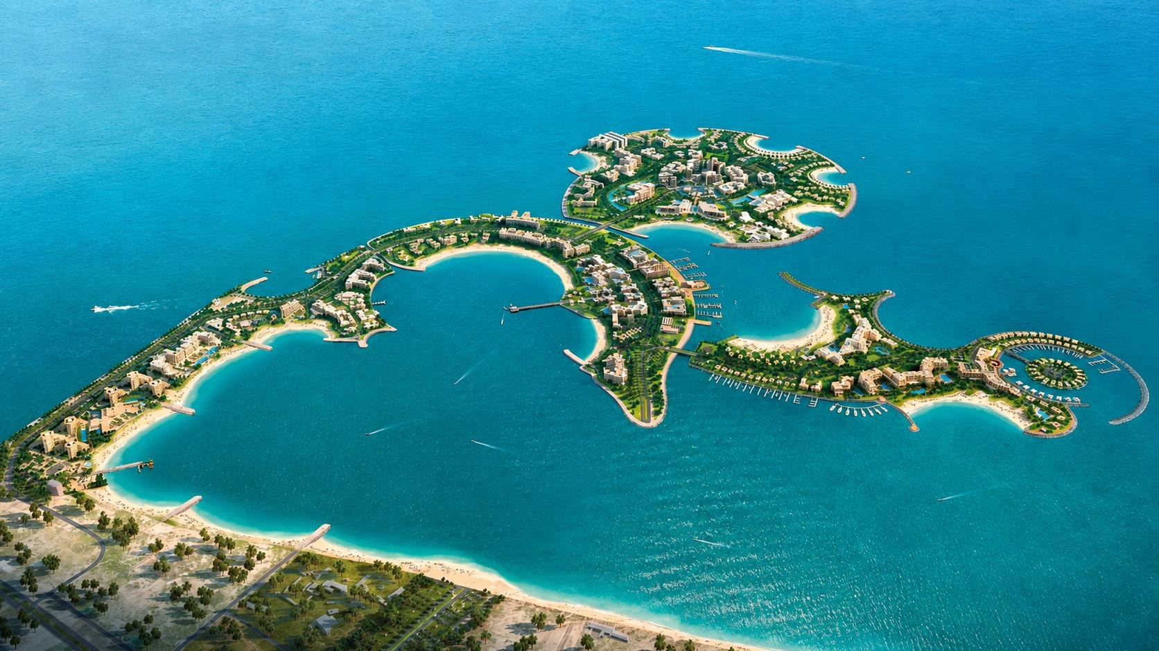 Al Marjan Island et son littoral · vue illustrative