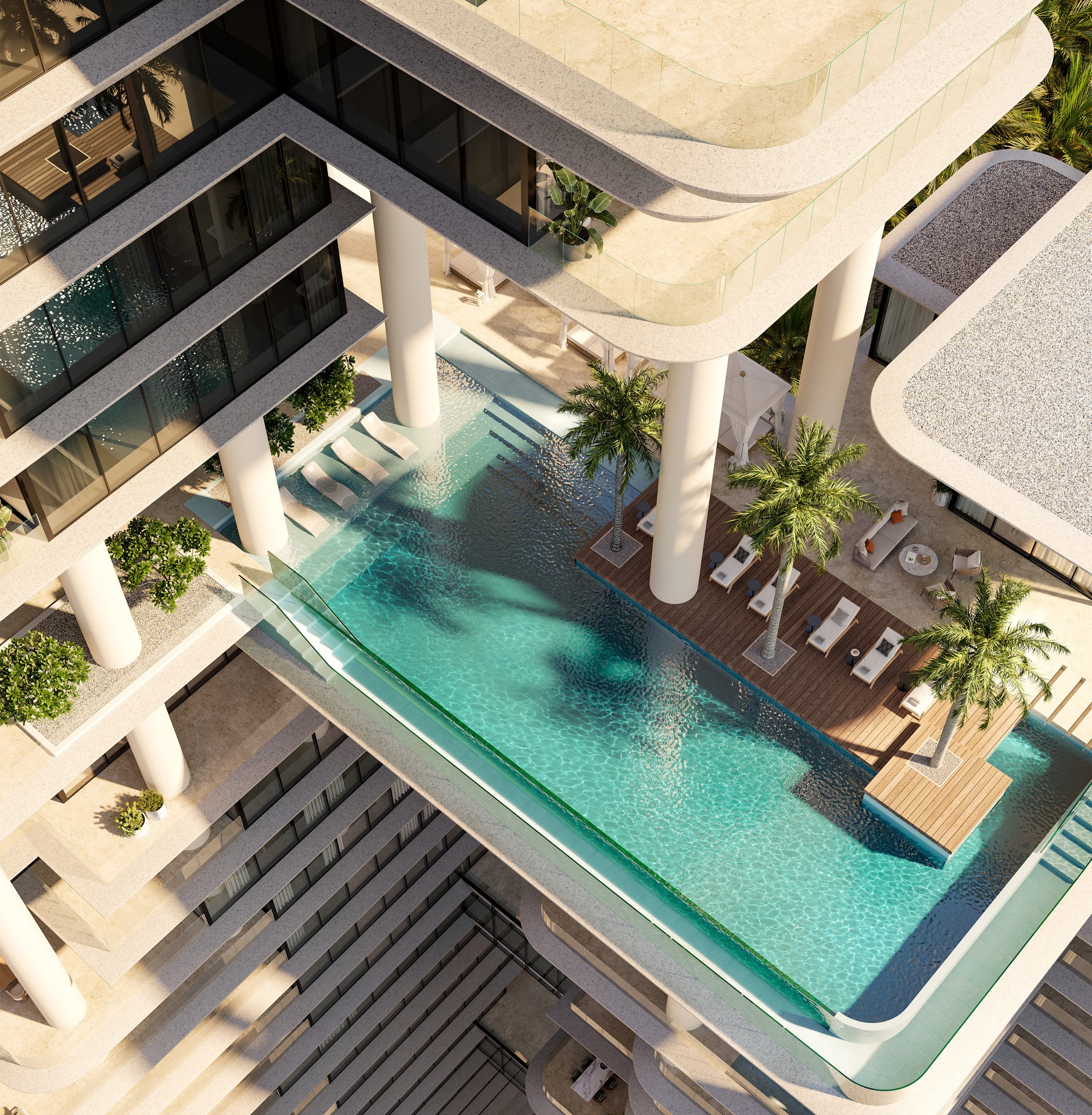 Piscine du Sky Amenities Deck · projection
