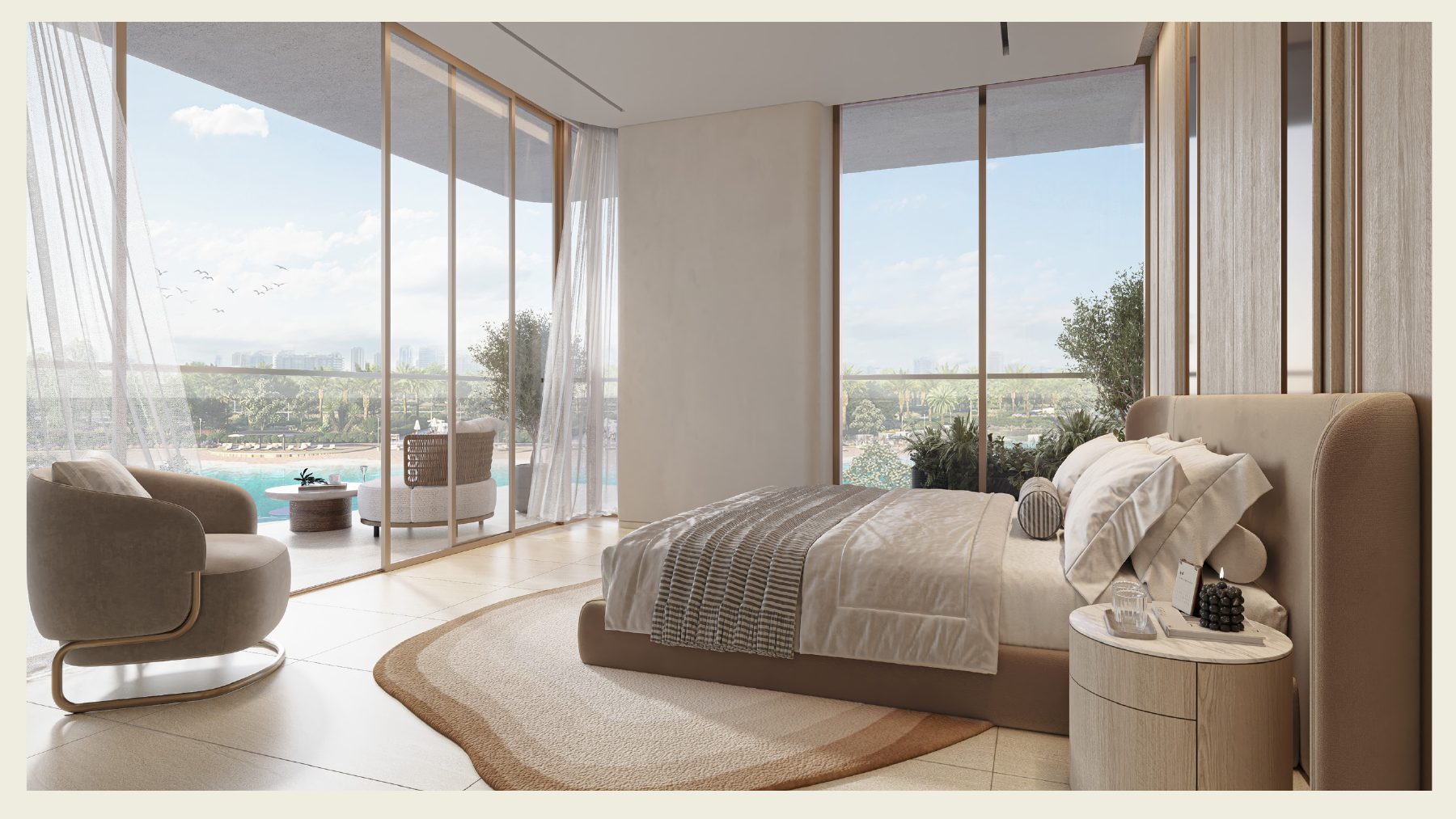 Chambre avec vue — image de synthèse