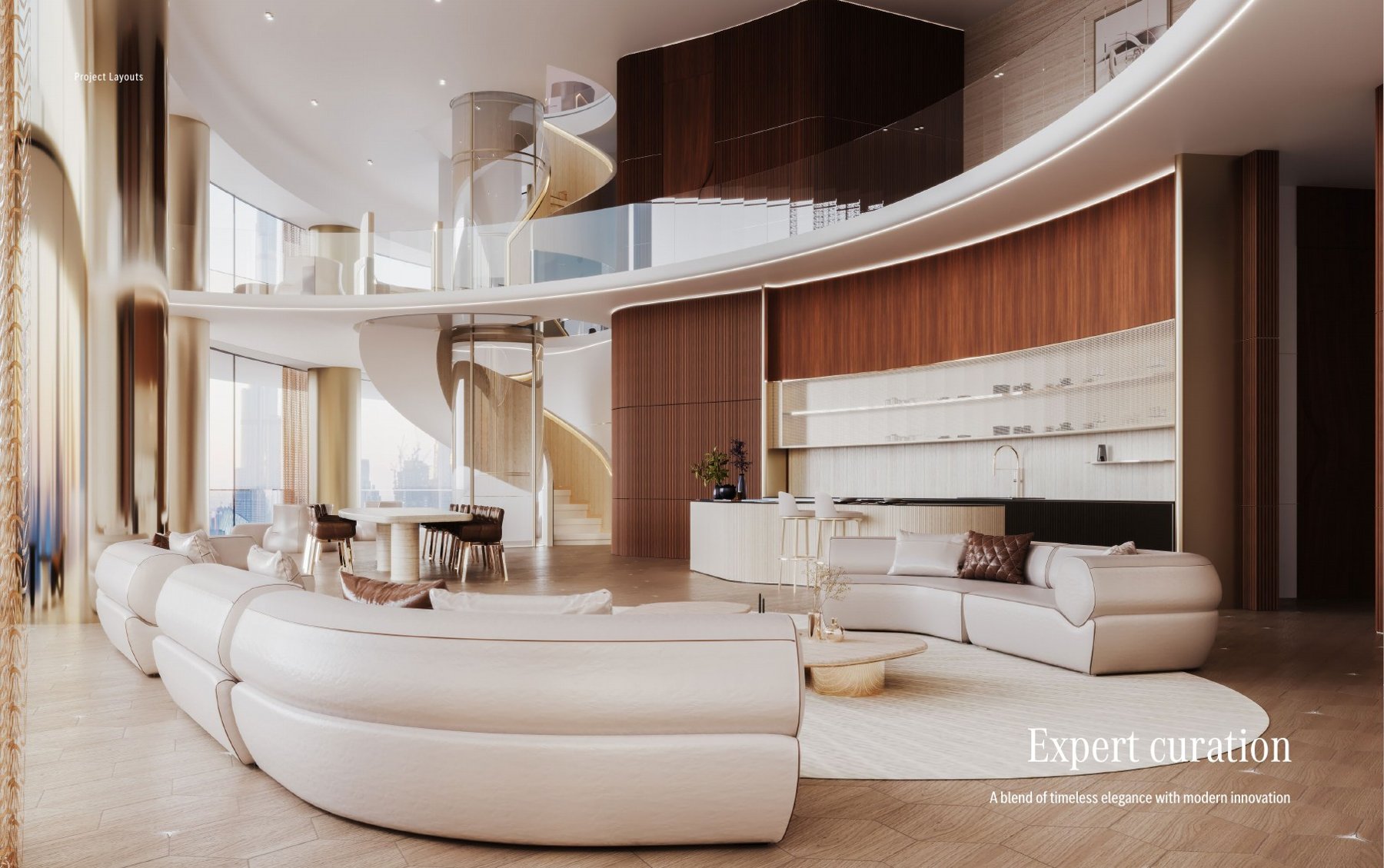 Double-height lounge