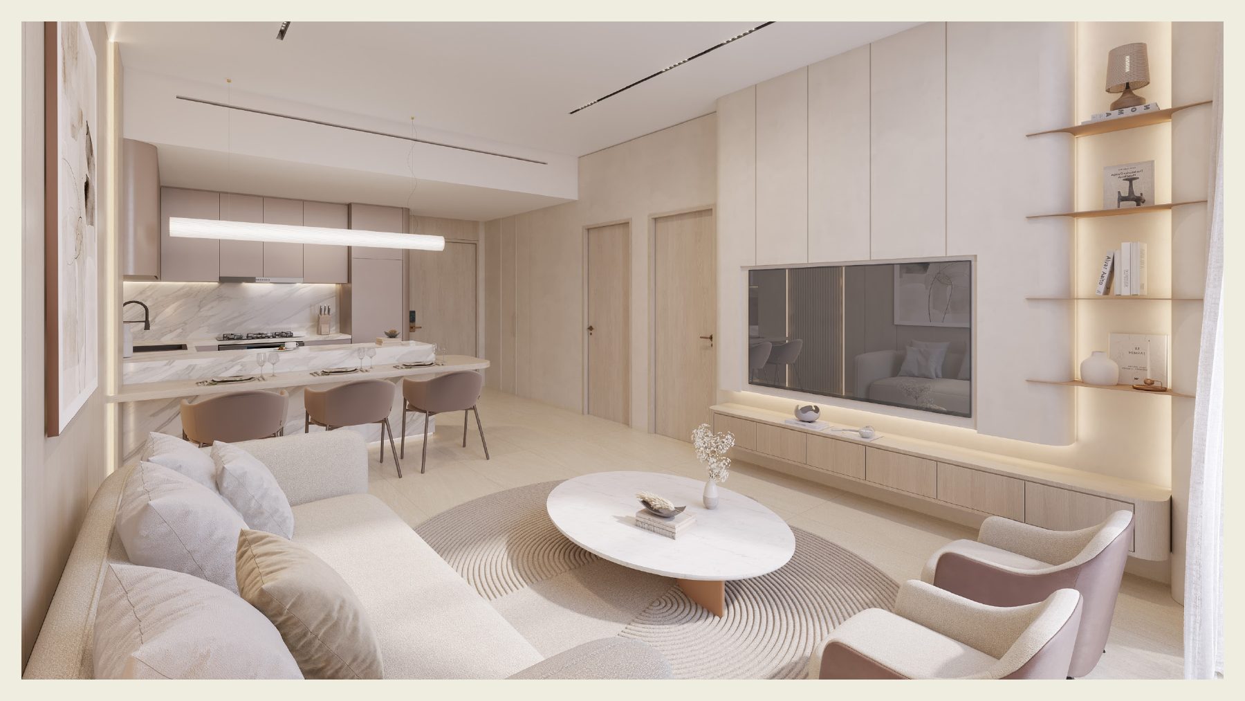 Intérieur de résidence — image de synthèse