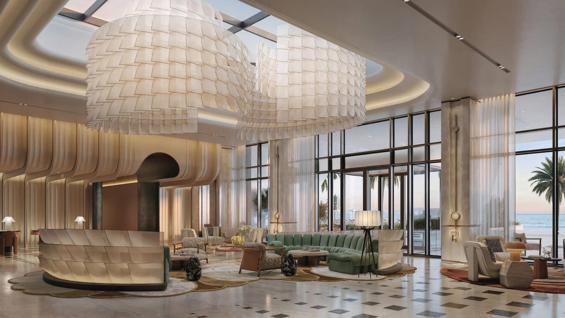 Lobby Fairmont · image de synthèse